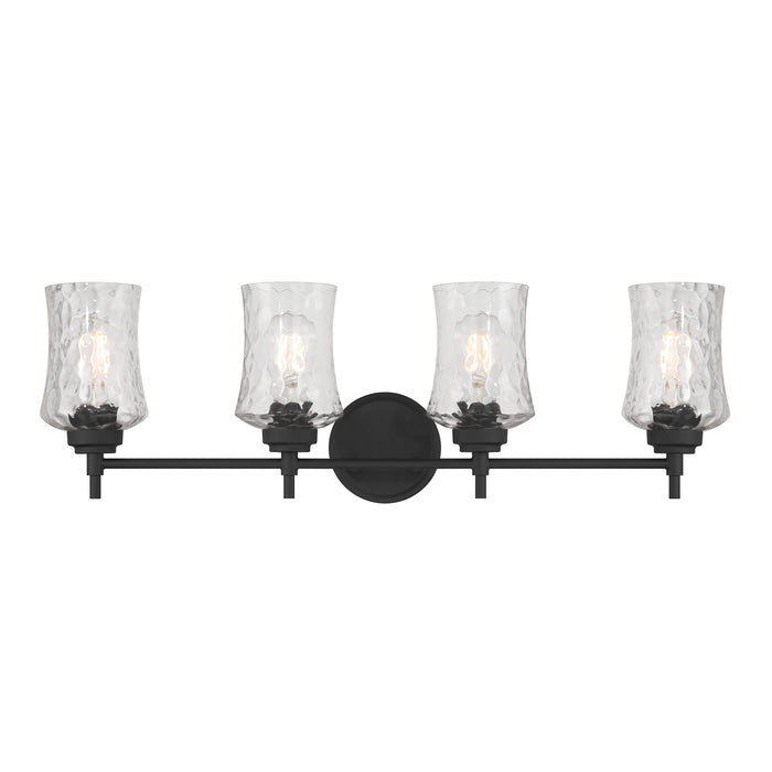 29.25'' Clarvyn Matte Black 4 Light Bath Vanity