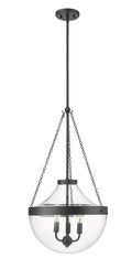 29.4'' Clarra Matte Black 3 Light Pendant