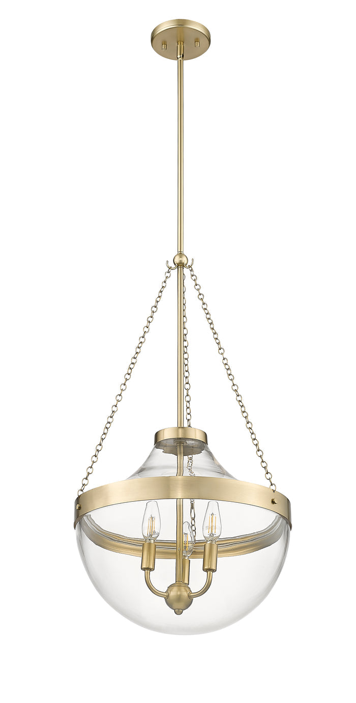 29.4'' Clarra Modern Gold 3 Light Pendant