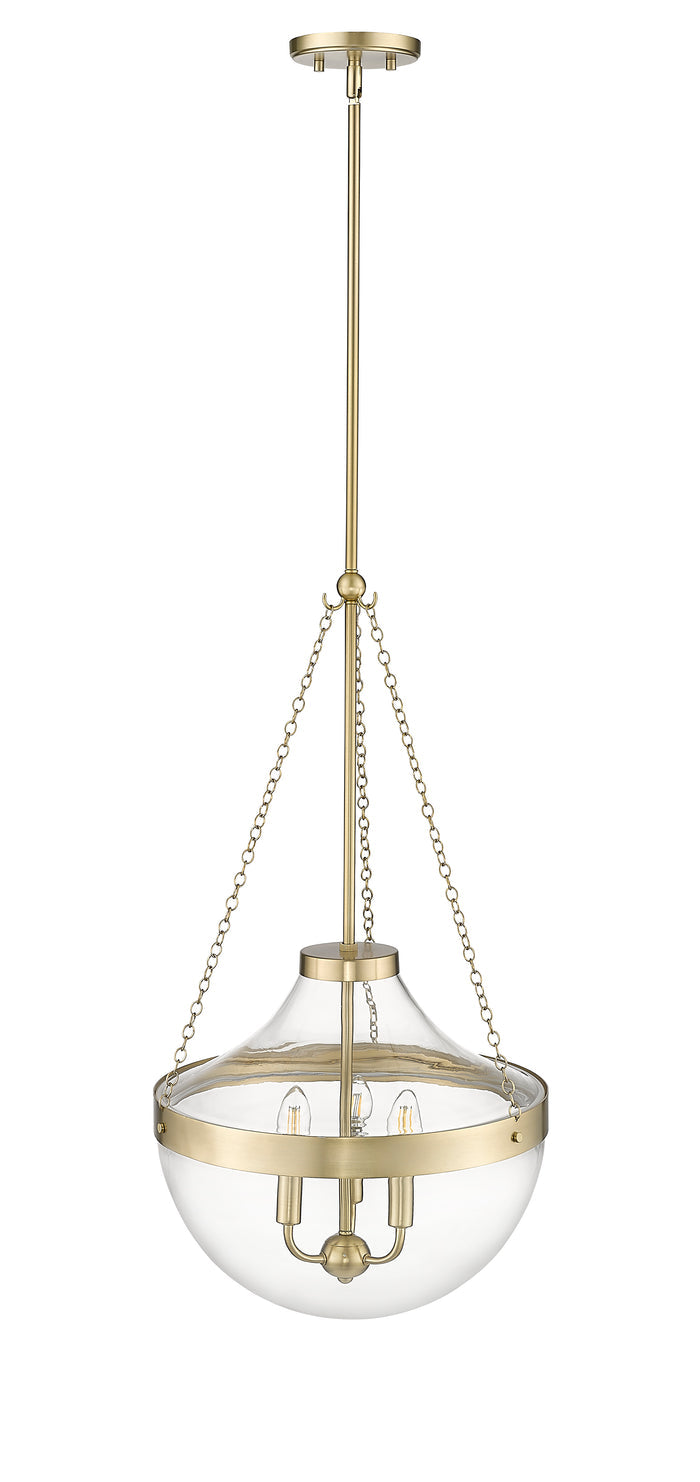 29.4'' Clarra Modern Gold 3 Light Pendant