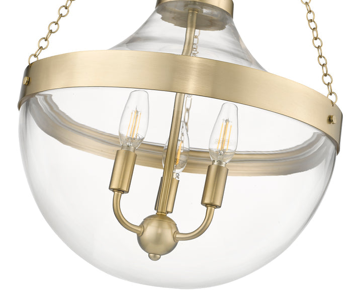 29.4'' Clarra Modern Gold 3 Light Pendant