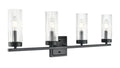 29.75'' Iversen Matte Black 4 Light Bath Vanity