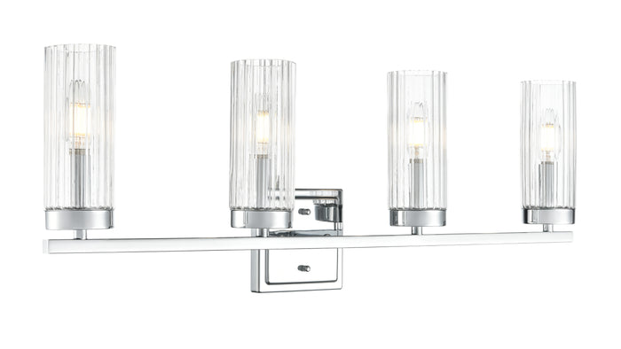 29.75'' Iversen Polished Chrome 4 Light Bath Vanity