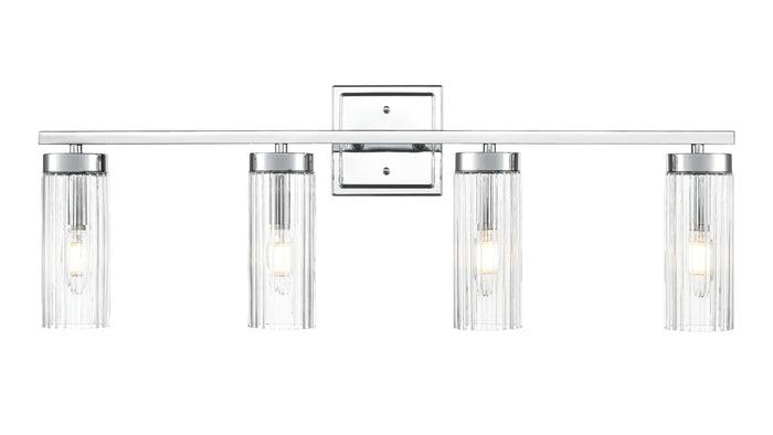 29.75'' Iversen Polished Chrome 4 Light Bath Vanity