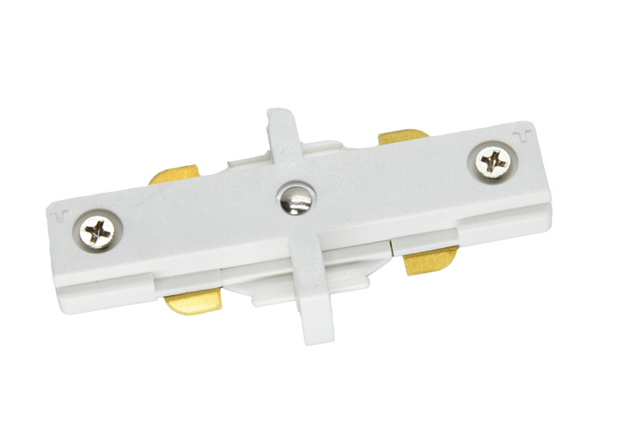 3-inch White Mini Track Connector