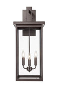 30-inch Barkeley Powder Coated Bronze 4-Light Outdoor Wall Sconce with Clear Glass