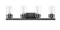 30.25'' Lunden Matte Black 4 Light Bath Vanity