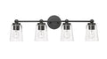 30.5'' Lauryn Matte Black 4 Light Bath Vanity