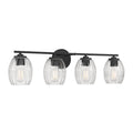 30.5'' Miravelle Matte Black 4 Light Bath Vanity