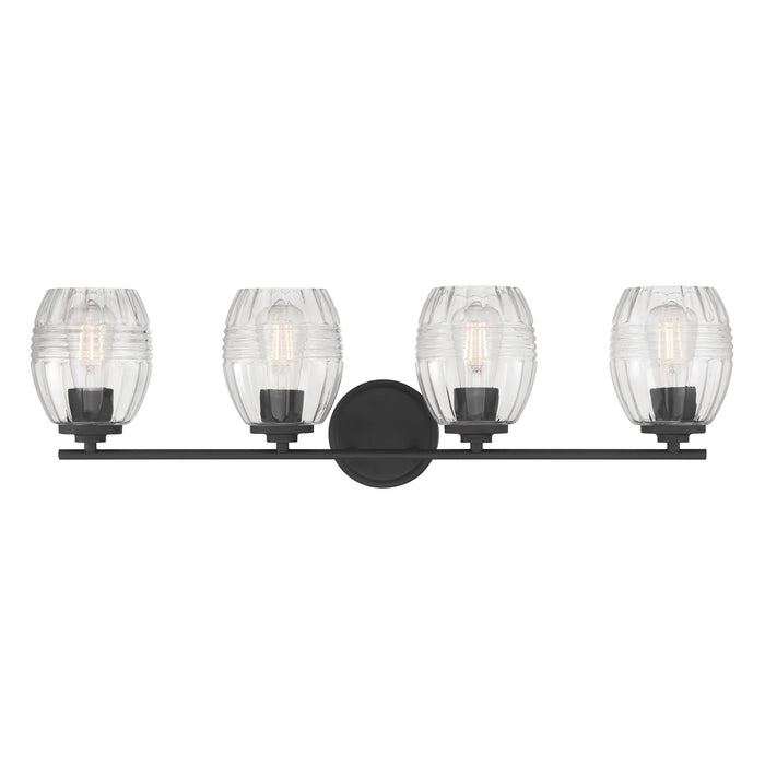 30.5'' Miravelle Matte Black 4 Light Bath Vanity