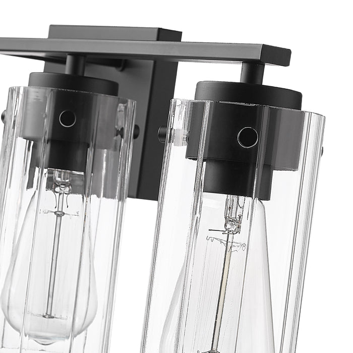30.5'' Serena Matte Black 4 Light Bath Vanity