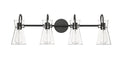 30.7'' Camellia Matte Black 4 Light Bath Vanity