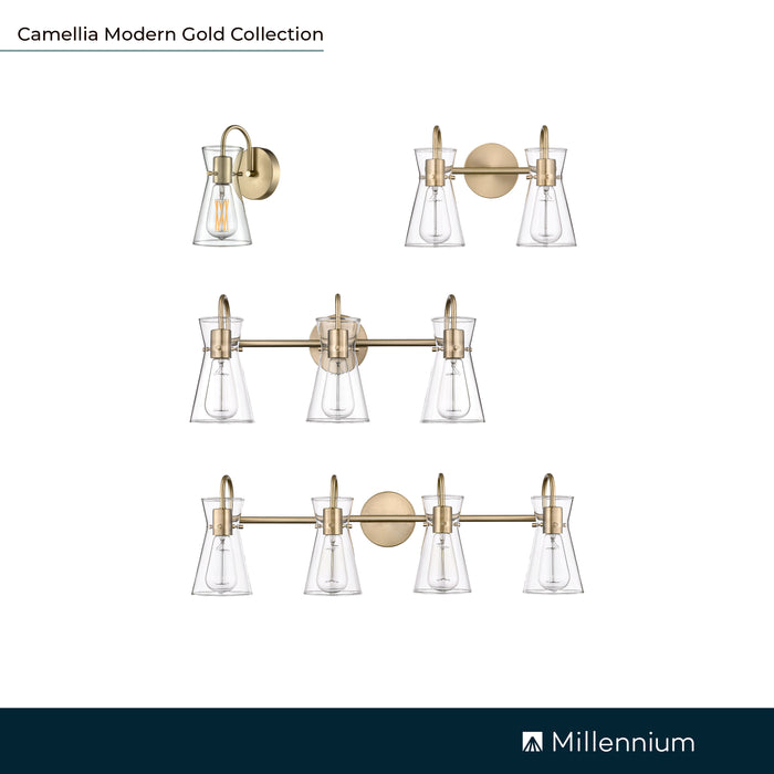 30.7'' Camellia Modern Gold 4 Light Bath Vanity