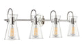 30.75'' Camellia Polished Nickel 4 Light Bath Vanity