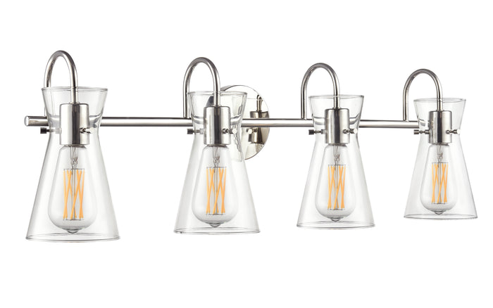 30.75'' Camellia Polished Nickel 4 Light Bath Vanity