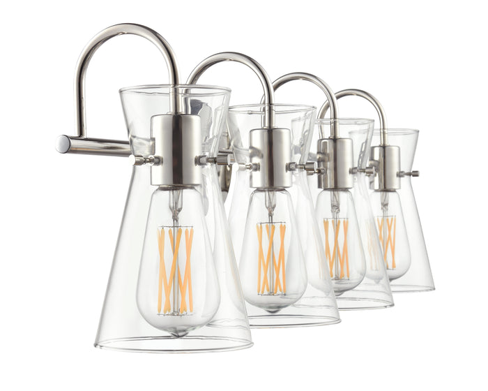 30.75'' Camellia Polished Nickel 4 Light Bath Vanity