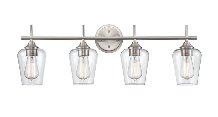 31'' Ashford Brushed Nickel 4 Light Bath Vanity
