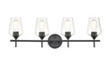 31'' Ashford Matte Black 4 Light Bath Vanity
