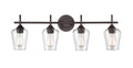 31'' Ashford Rubbed Bronze 4 Light Bath Vanity