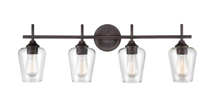 31'' Ashford Rubbed Bronze 4 Light Bath Vanity