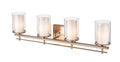 31'' Huderson Modern Gold 4 Light Bath Vanity