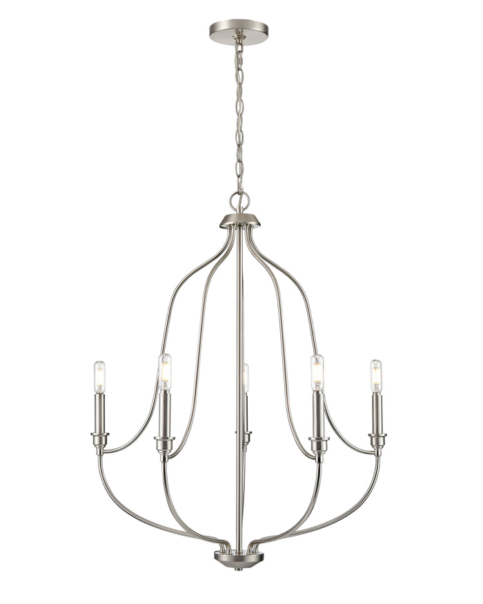31'' Senoia Brushed Nickel 5 Light Chandelier