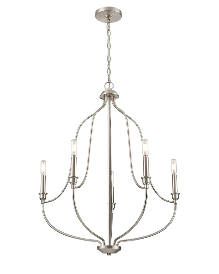 31'' Senoia Brushed Nickel 5 Light Chandelier
