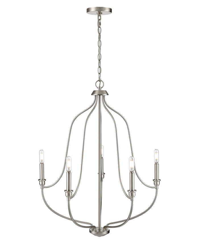 31'' Senoia Brushed Nickel 5 Light Chandelier
