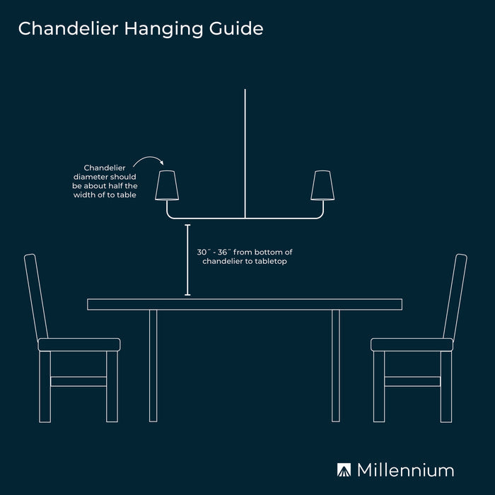31'' Senoia Matte Black 5 Light Chandelier