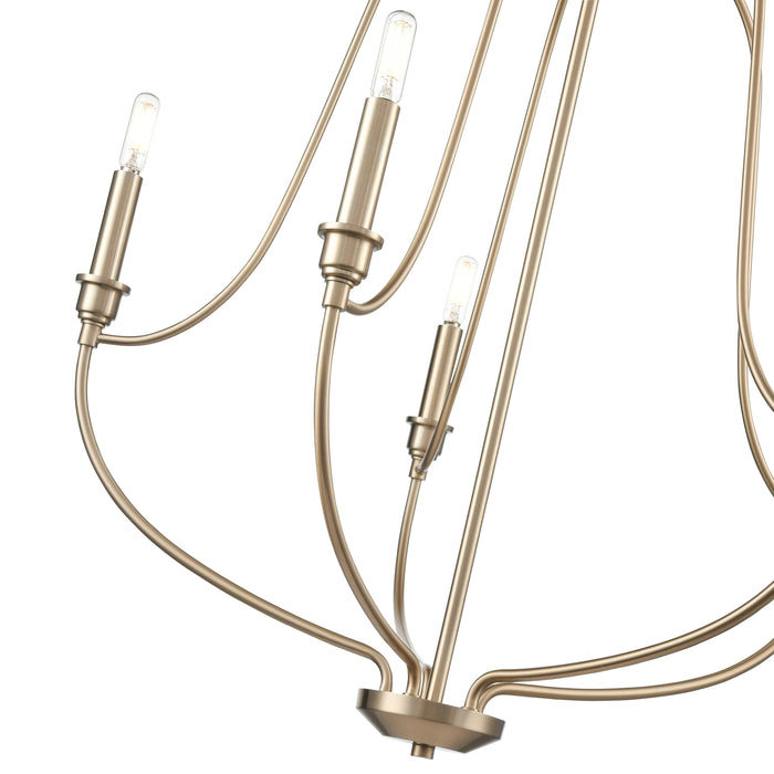 31'' Senoia Modern Gold 5 Light Chandelier