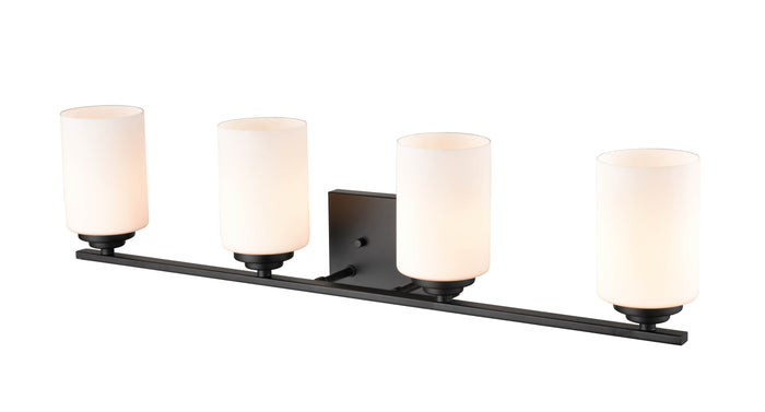 31.13'' Durham Matte Black 4 Light Bath Vanity