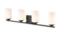 31.13'' Durham Matte Black 4 Light Bath Vanity