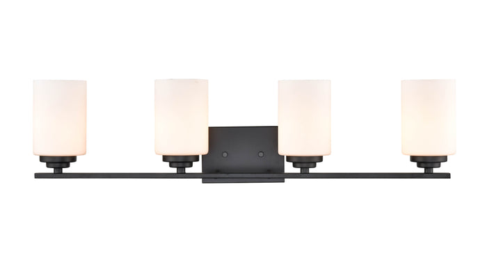 31.13'' Durham Matte Black 4 Light Bath Vanity