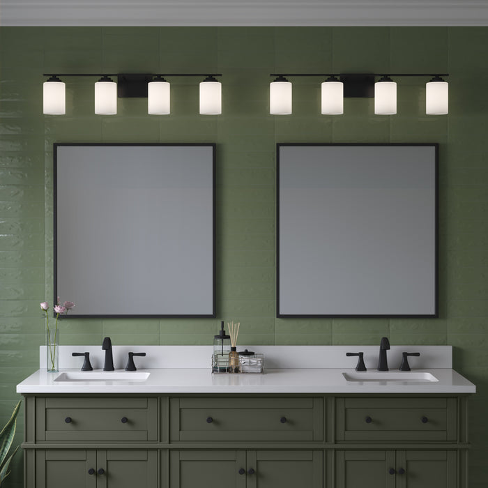 31.13'' Durham Matte Black 4 Light Bath Vanity