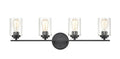 31.13'' Moven Matte Black 4 Light Bath Vanity