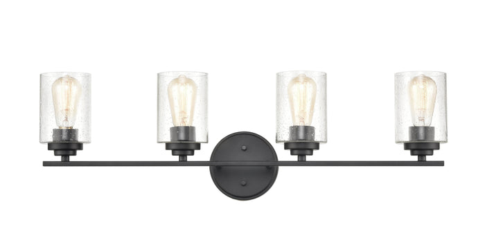 31.13'' Moven Matte Black 4 Light Bath Vanity