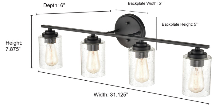 31.13'' Moven Satin Nickel 4 Light Bath Vanity