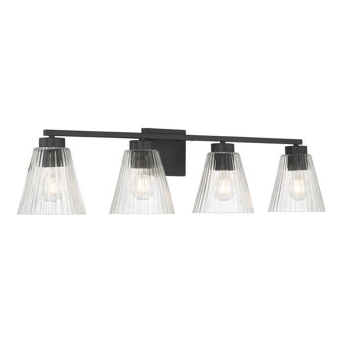 31.75'' Riville Matte Black 4 Light Bath Vanity