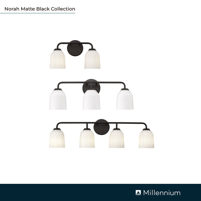 32'' Norah Matte Black 4 Light Bath Vanity