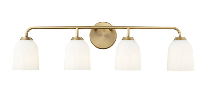 32'' Norah Vintage Brass 4 Light Bath Vanity