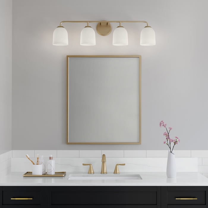 32'' Norah Vintage Brass 4 Light Bath Vanity