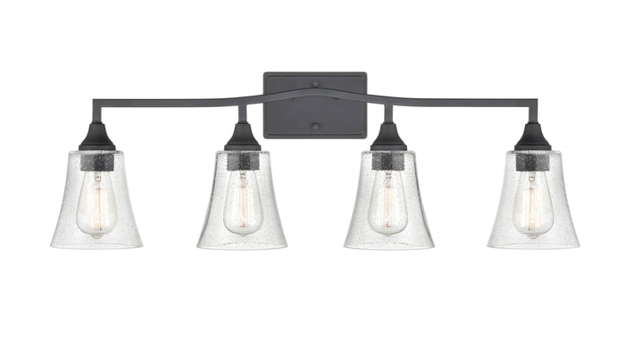 32.5'' Caily Matte Black 4 Light Bath Vanity