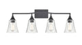 32.5'' Caily Matte Black 4 Light Bath Vanity