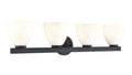 33'' Apria Matte Black 4 Light Bath Vanity