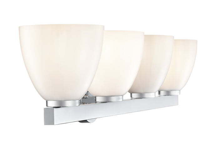 33'' Apria Polished Chrome 4 Light Bath Vanity