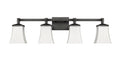 33.25'' Sonorra Matte Black 4 Light Bath Vanity