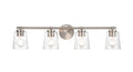 34''  Brushed Nickel 4 Light Bath Vanity