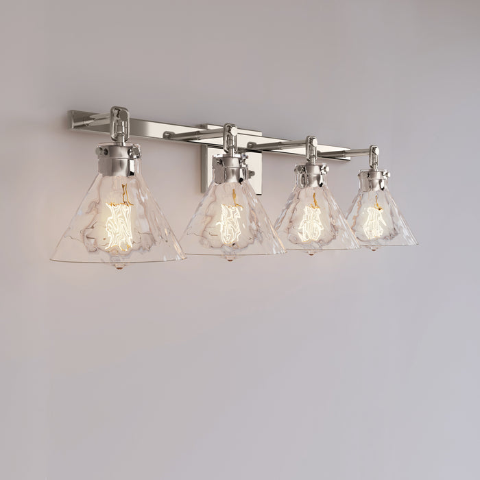 34.75'' Barlon Polished Nickel 4 Light Bath Vanity