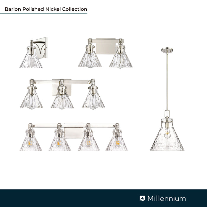 34.75'' Barlon Polished Nickel 4 Light Bath Vanity
