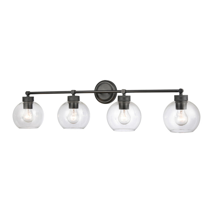 35'' Jonatan Matte Black 4 Light Bath Vanity